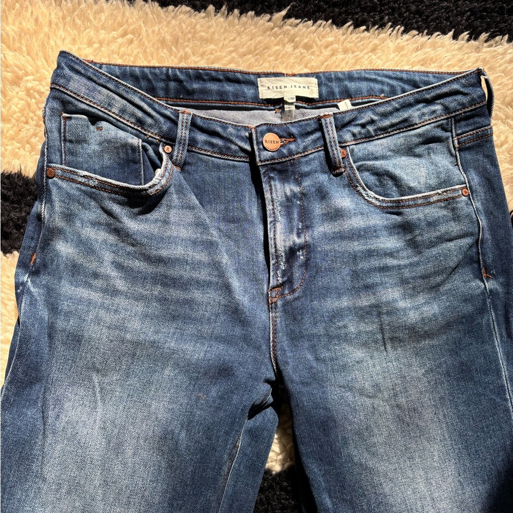 Low rise flare jeans